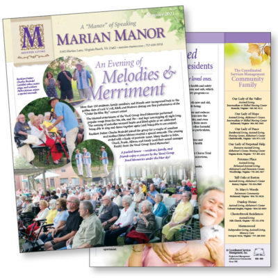 Marian Manor summer newsletter preview