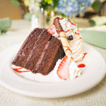 close-up of chocolate cake