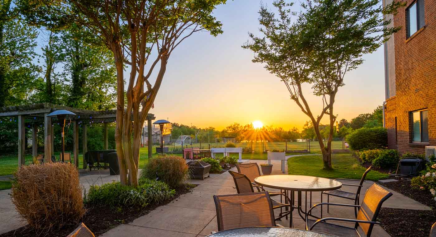a gorgeous sunset view at Marian Manor